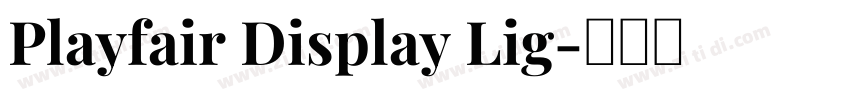 Playfair Display Lig字体转换
